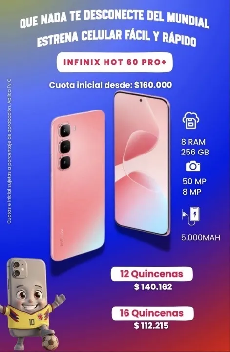 INFINIX HOT 60 PRO+ 256 GB 8 RAM