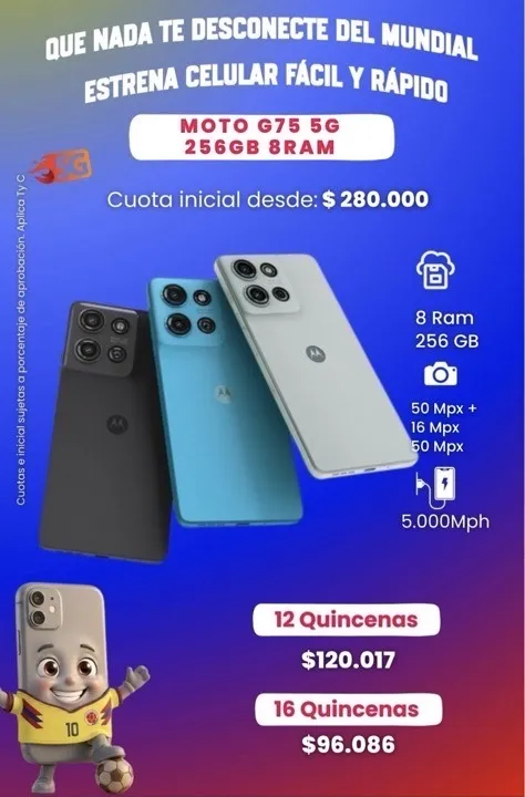MOTO G 75 5G 256 GB 8 RAM