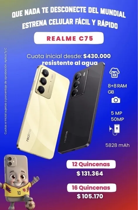 REALME C 75 256GB 8+8 RAM