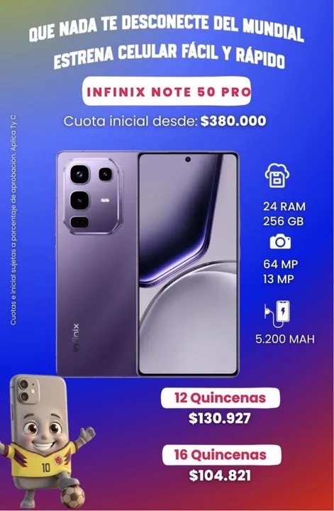 INFIMIX NOTE 50 PRO 256 GB. 24 RAM