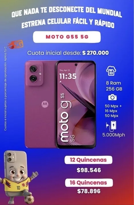 MOTO G 55 5 G 256 GB 8 RAM