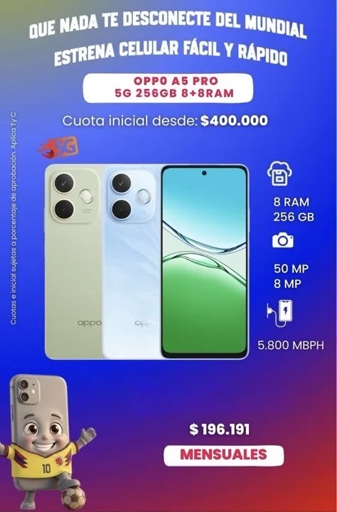 OPPO A5 PRO 5G 256GB 8 RAM