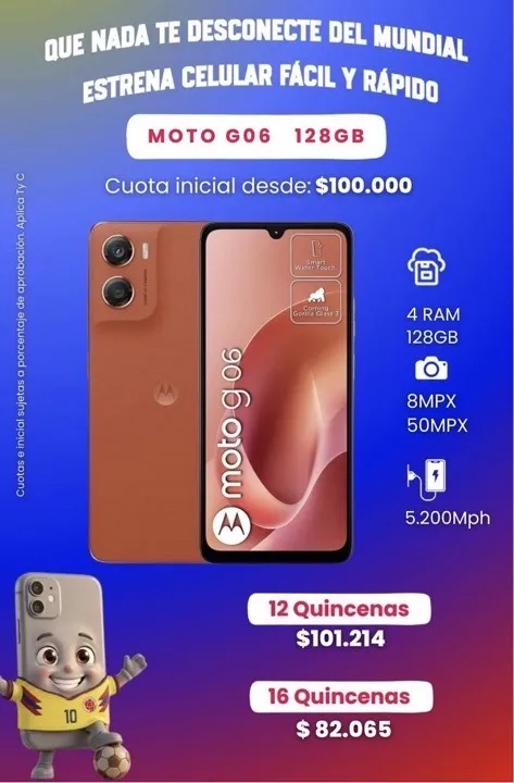 MOTO G 06 128 GB 4 RAM
