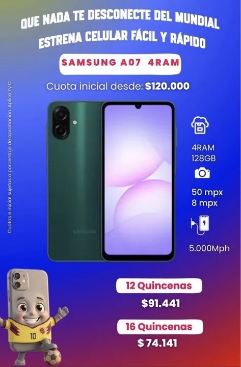SAMSUNG 07, 128 GB- 4 RAM