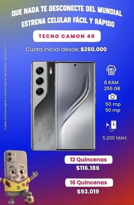 TECNO CANON 256 GB 8 RAM