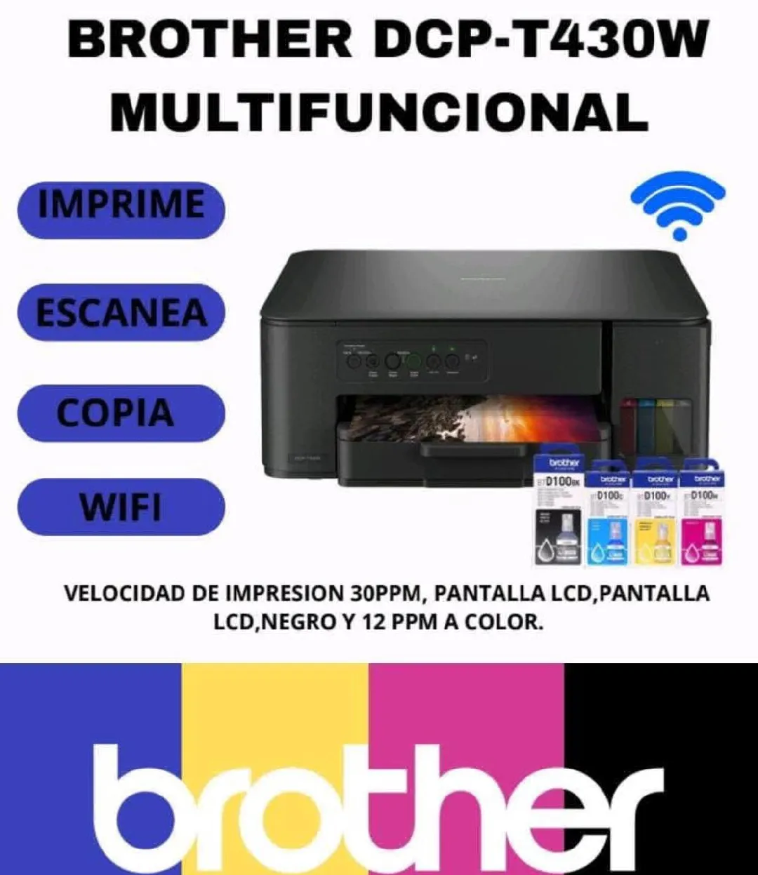 BROTHER DCP-T430W, MULTIFUNCIONAL,