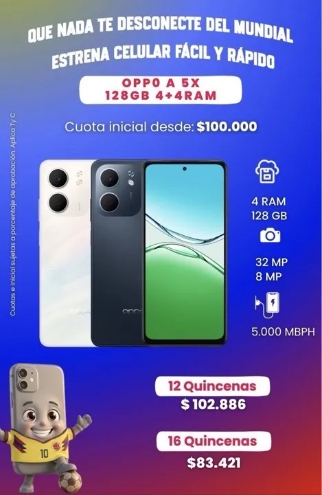 OPPO A 5X 128GB 4 RAM