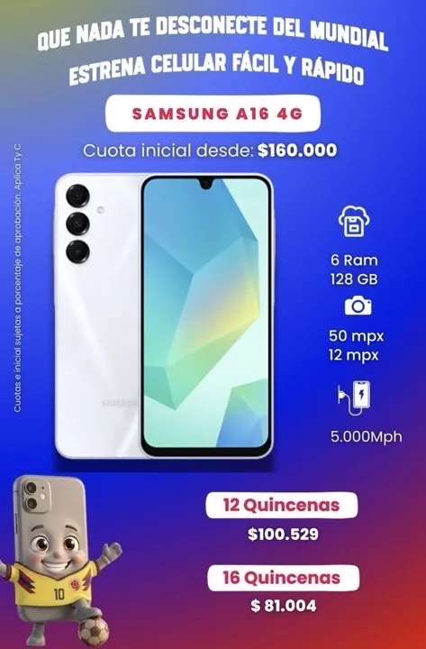 SAMSUNG A16 4G , 128 GB-6 ram