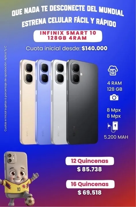 INFINIX SMART 10 128 GB 4 RAM