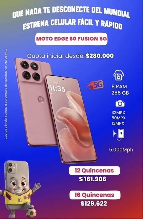 MOTO EDGE 60 FUSION 5G 256 GB 8 RAM