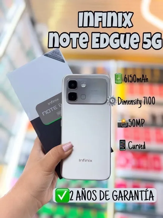 ✅Infinix NOTE Edge 5G 256GB + 16GB RAM⚡ Potencia 5G real📸 Cámara lista para todo🔋 BATERÍA CON AUTORREPARACIÓN