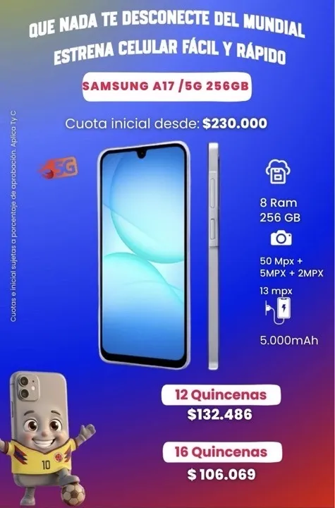 SAMSUNG A17 5 G. 256GB-8RAM