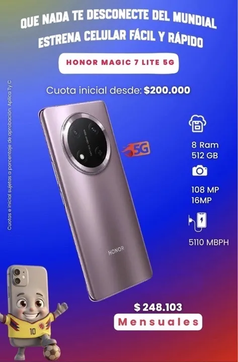 HONOR MAGI 7 LITE 5G 512 GB 8 RAM
