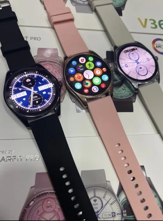 ✅mart Watch v36 • Pantalla táctil AMOLED •	Esferas personalizables: digital, analógica, estilo fitness