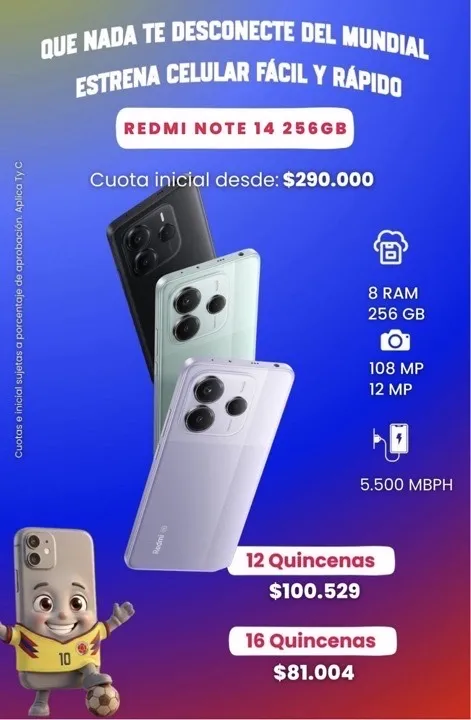 REDMI NOTE 14 256GB 8RAM