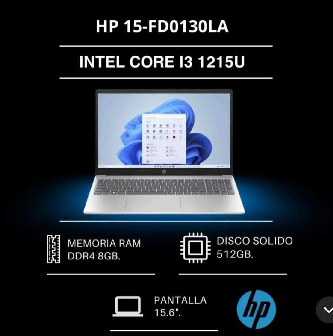 hp CORE i3 DISCO SOLIDO 512GB. DDR4 8GB.