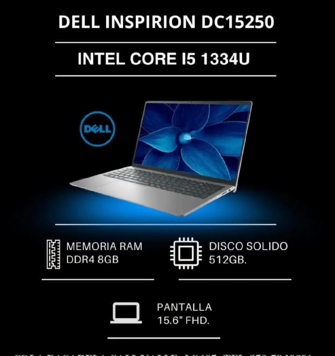 DELL INSPIRION, INTEL COREI5 DISCO SOLIDO 512GB DDR48GB