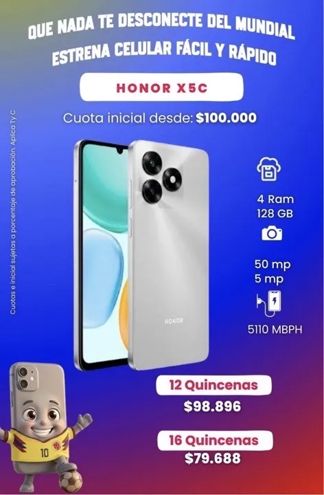 HONOR X5C 128 GB 4 RAM
