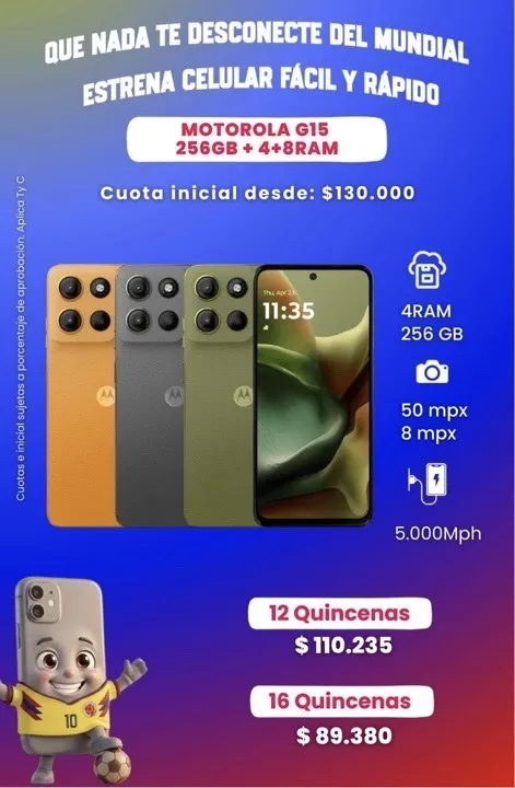 MOTOROLA G15 256 GB 4 RAM