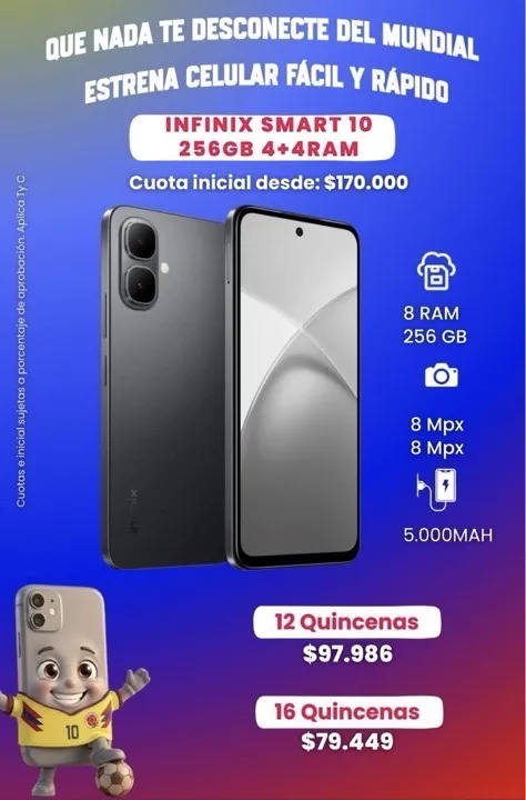 INFINIX SMART 10 256 GB 4 +4