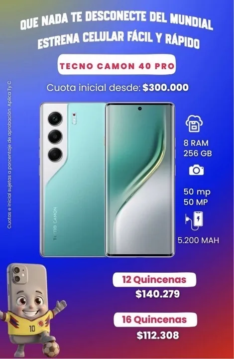 TECNO CANO 40 PRO 256 GB 8 RAM