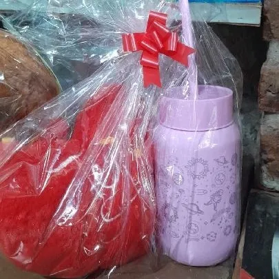 PELUCHE CORAZÓN VASO