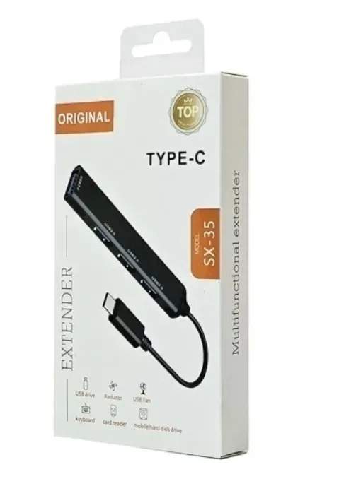 HUB USB 2.0 TIPO C A 4 USB A