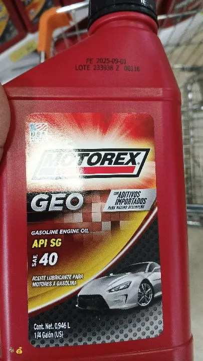 Aceite Motorex GEO SAE40 0.94lt
