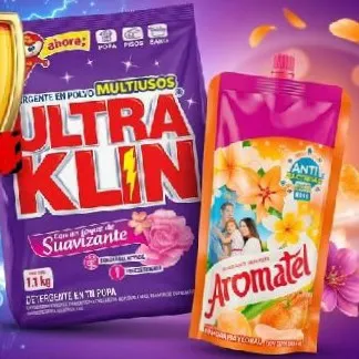 promoción Detergente Ultra klin 1.1kg/Suavizante