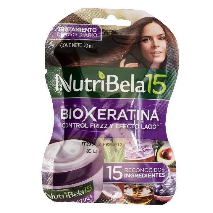 Nutribela Biokeratina/Cuaterizacion sachet 27ml