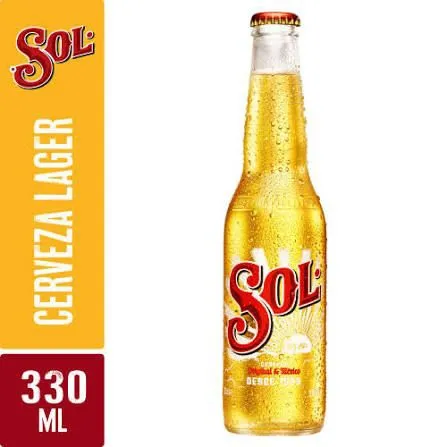 Cerveza Sol Lager vidrio 330ml