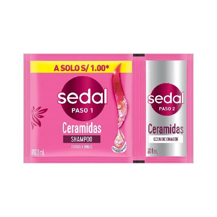 Shampoo Sedal Ceramidas sachet 18ml + acondicionador 9ml
