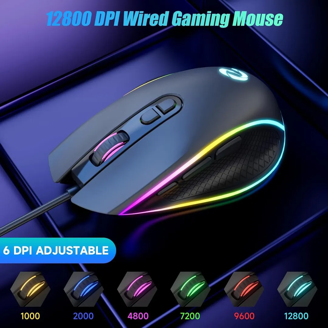 🖱️ Mouse Gamer ELECGO RGB Programable 8 Botones Precisión y control total 🎮🔥
