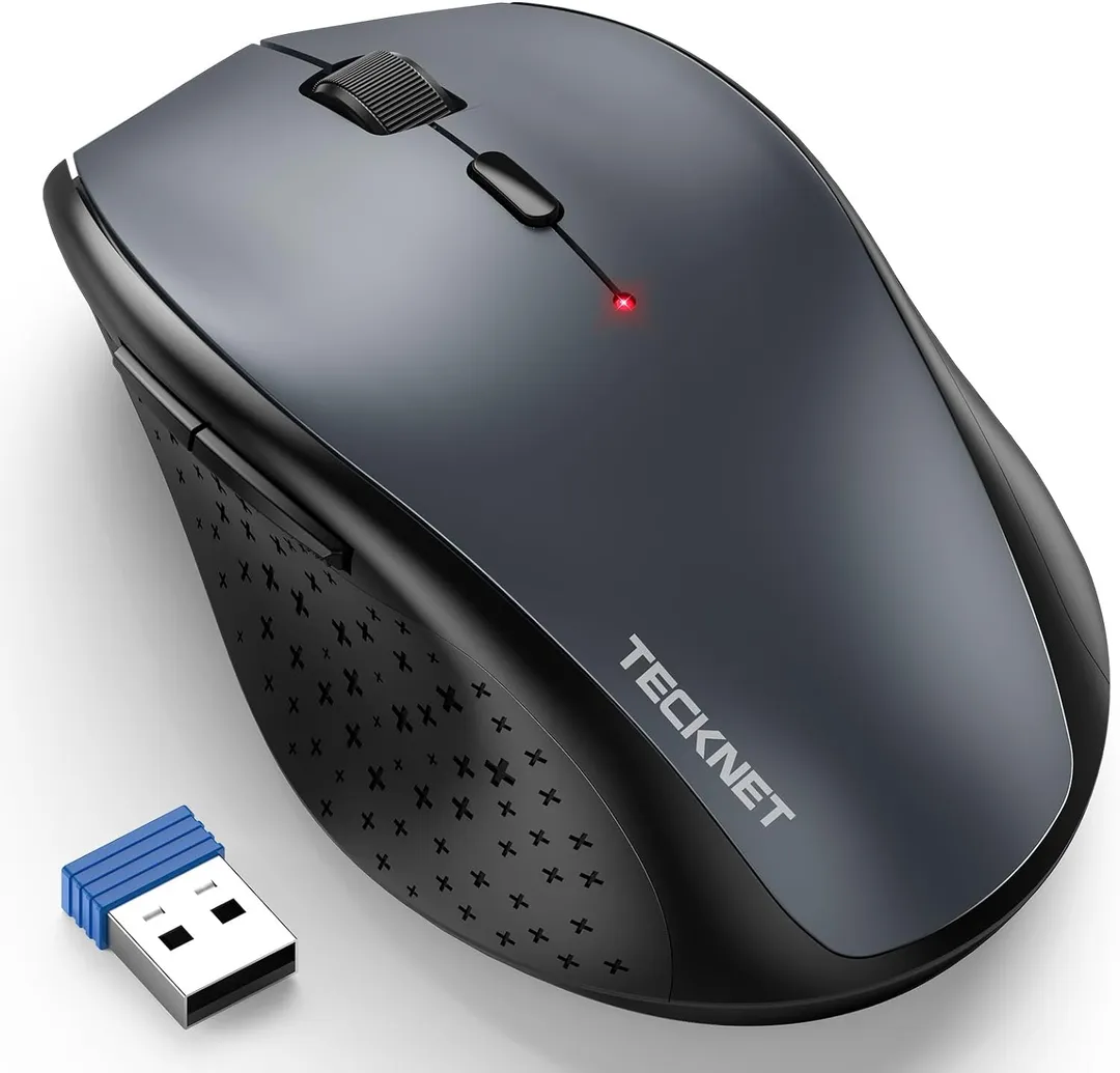 Mouse Inalámbrico Tecknet Batería 30 Meses Ultra Silencioso 6 Botones Ergonómico