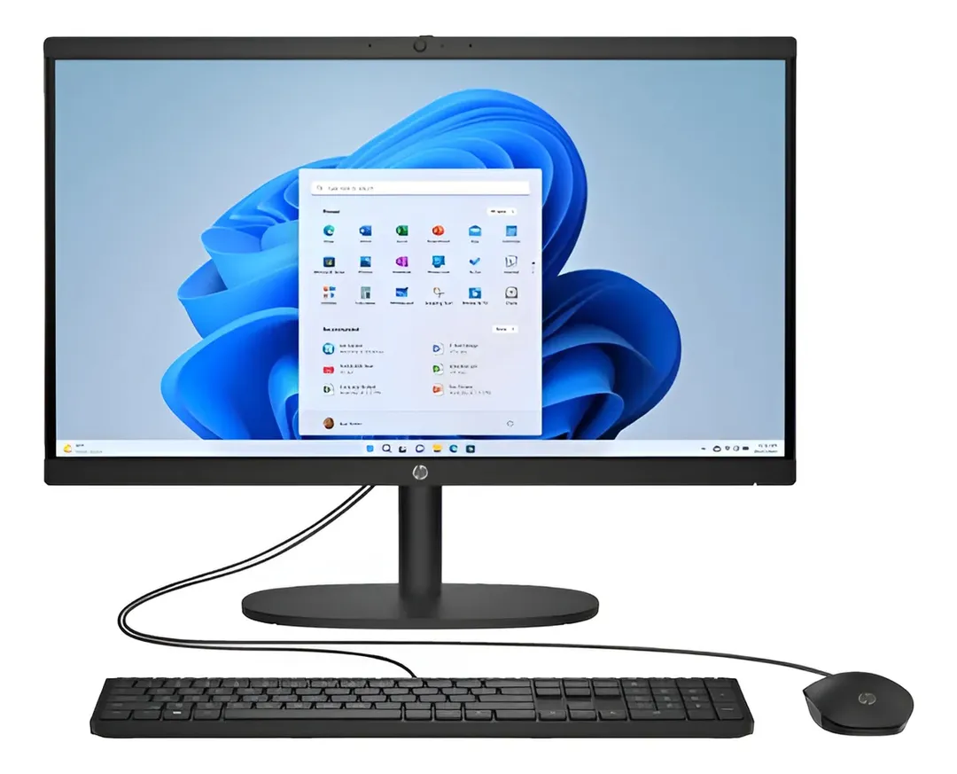 Todo en Uno Hp 22" Intel N100, 8GB DDR5, SSD 256GB Color Negro