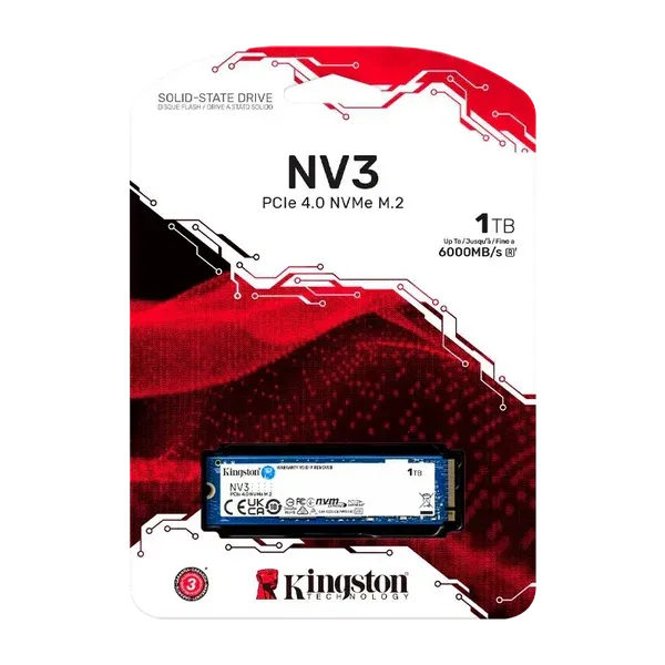 KINGSTON - DISCO SOLIDO SSD M.2 KINGSTONG NV3 1 TB PCIe 4.0
