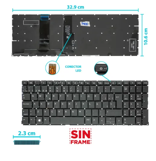 HP - TECLADO DE SEGUNDA DE HP PROBOOK 450-G9 455-G9 455R-G9 650-G9