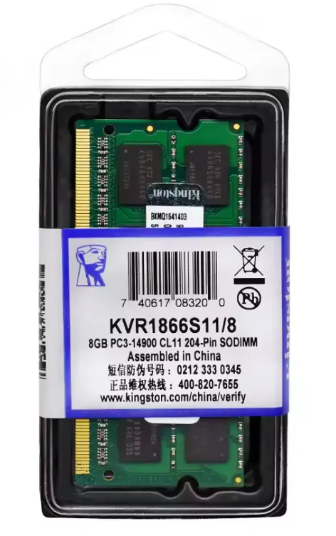 KINGSTON - MEMORIA DE PORTATIL DRR3L 8GB 10600 KINGSTON 