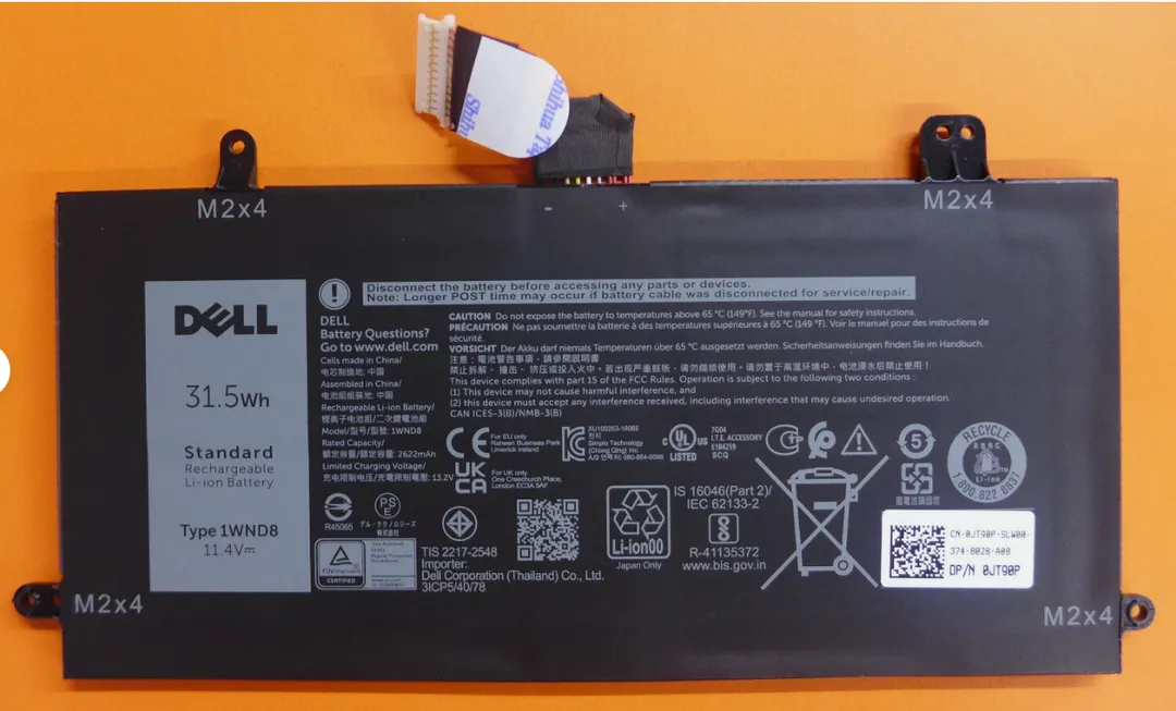 BATERIA DE DELL LATITUDE 1WND8 5285 5290 2IN1 E5285 E5290 ORIGINAL