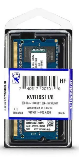 KINGSTON - MEMORIA DE PORTATIL DRR3L 8GB 12800 KINGSTON 
