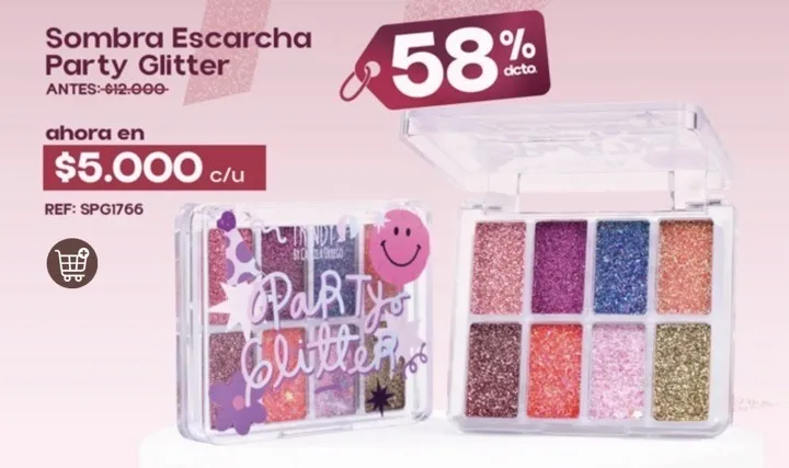trendy locura sombras escarcha party glitter