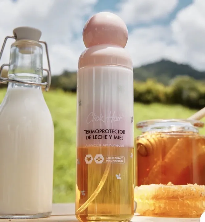 termoprotector de leche y miel