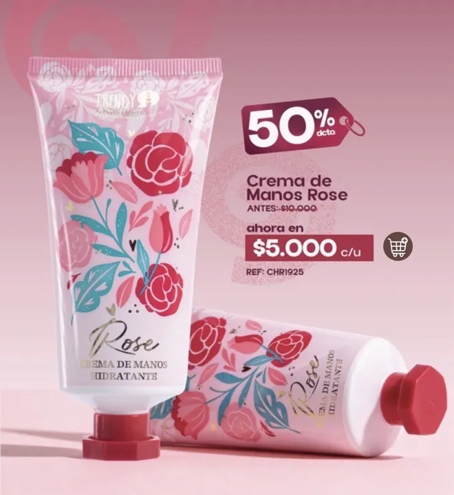 trendy locura crema de manos rosas
