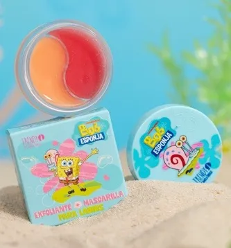 dúo exfoliante y mascarilla para labios Bob esponja