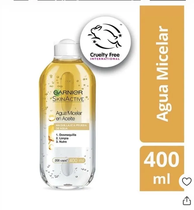 agua miscelar bifásica garnier 400ml