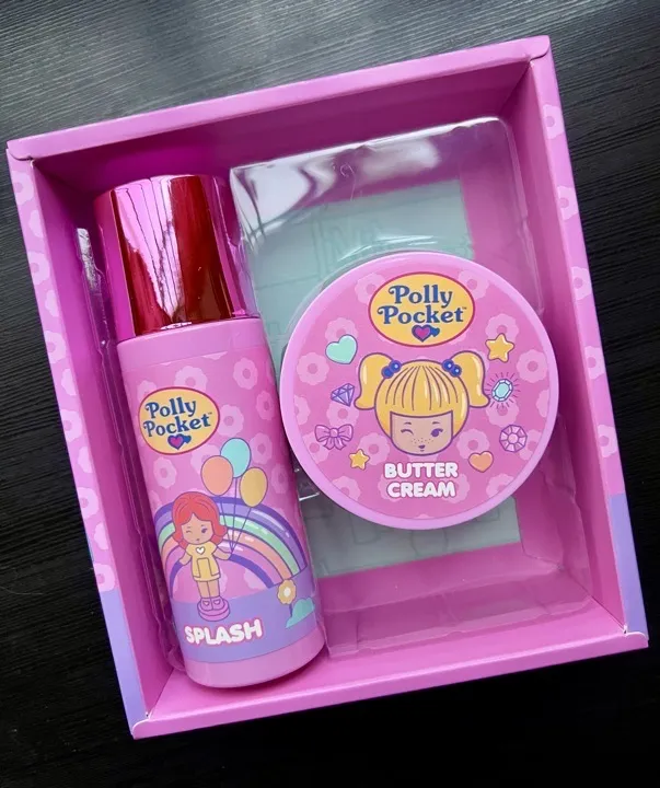 kit splash y crema Polly pocket rosado
