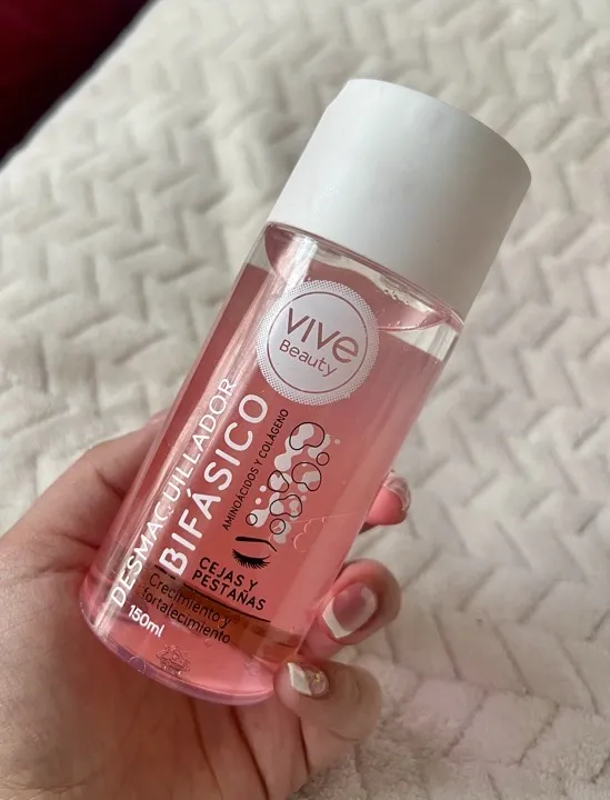 desmaquillante bifásico rosado vive Beauty 150ml