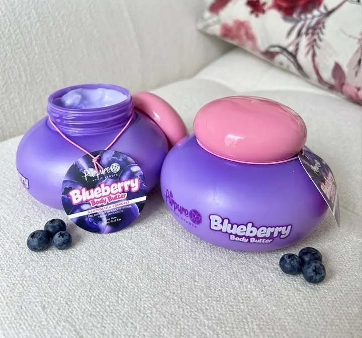 mantequilla corporal blueberry púrpure