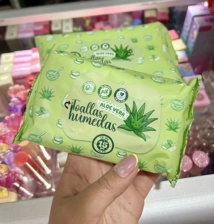 toallas desmaquillantes aloe x15