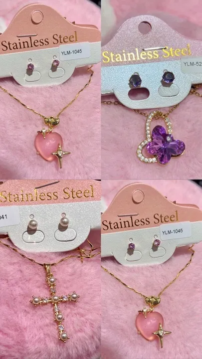 set aretes y collar rodio 012
